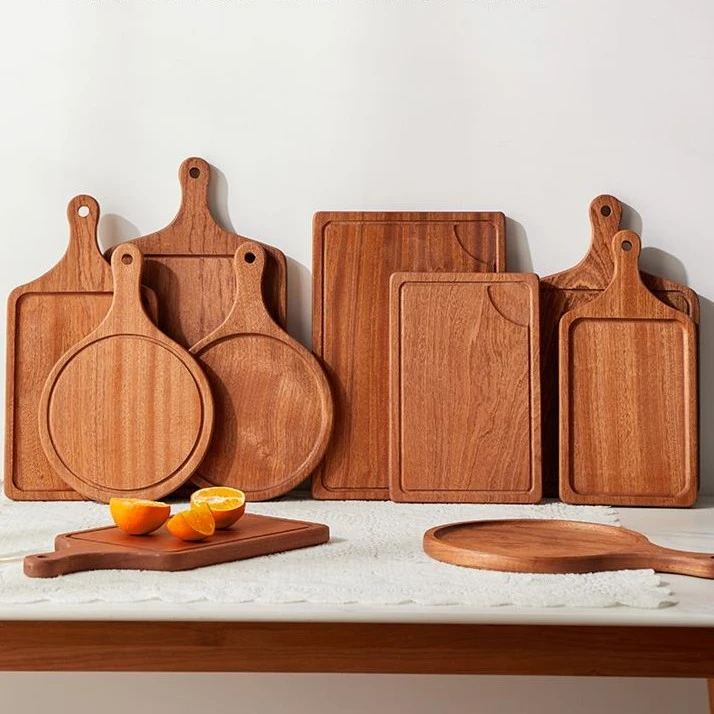 乌檀木牛排板木制餐盘披萨盘西餐盘面包板寿司家用牛排盘牛排砧板