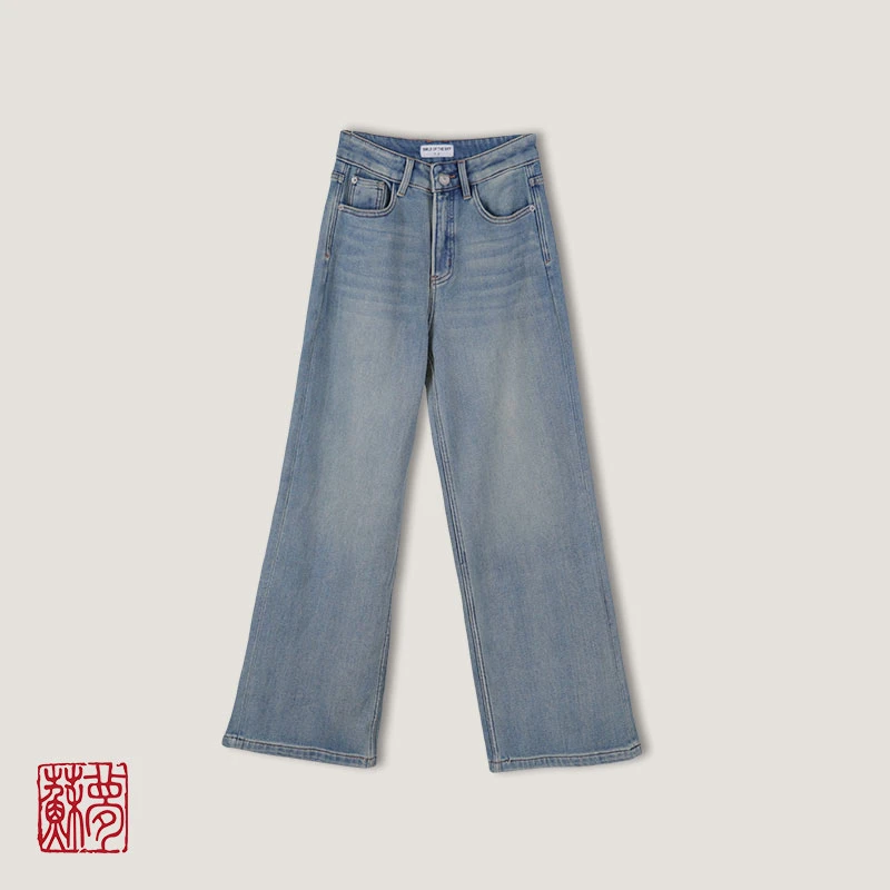 蘇夢百搭实穿蓝色气质牛仔裤日常0305229