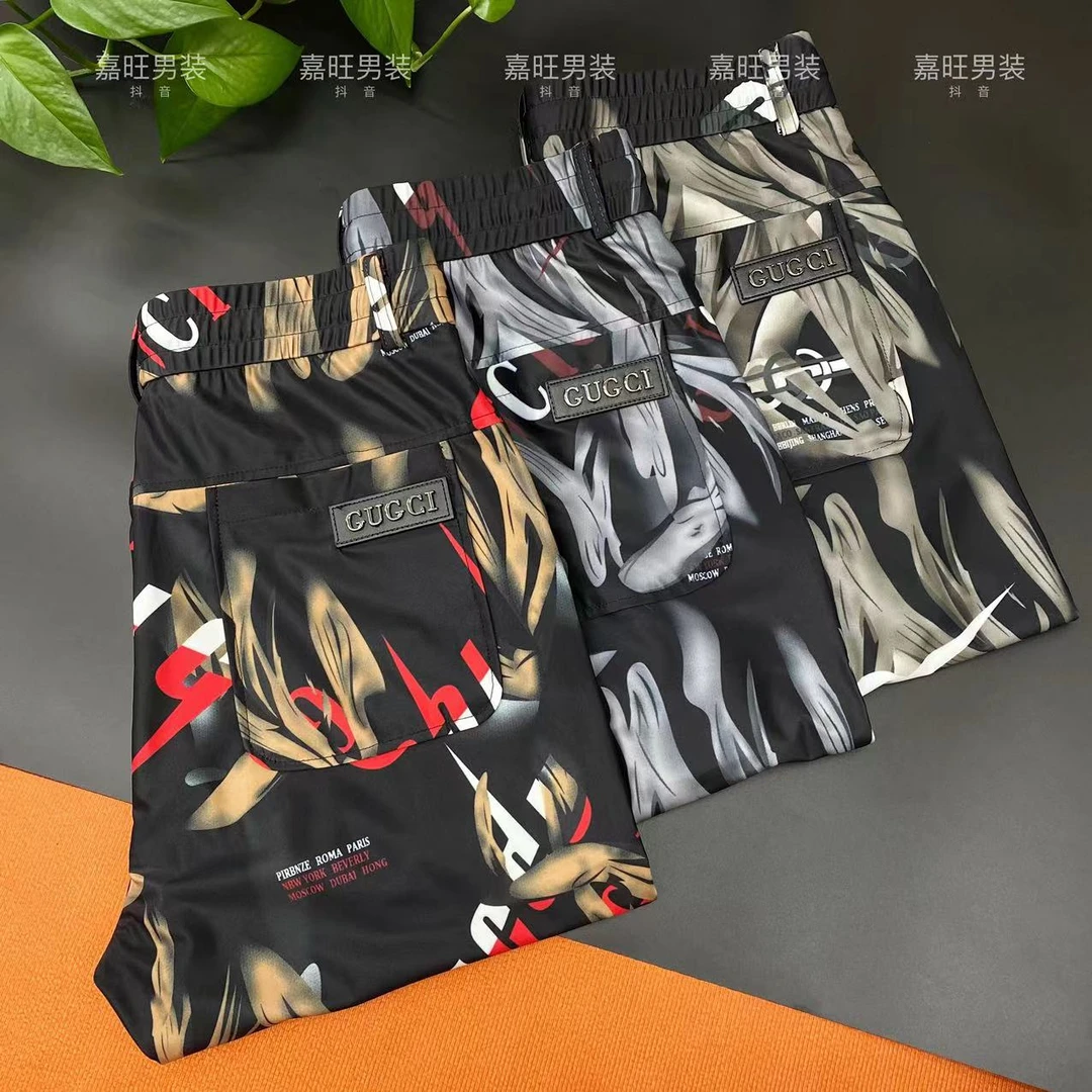 春夏男士欧货轻奢弹力舒适冰凉丝花纹休闲小脚裤