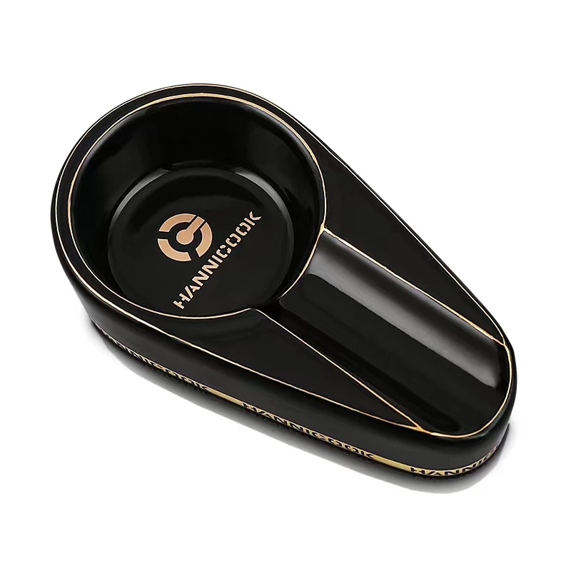 雪茄烟灰缸 陶瓷烟灰缸创意便携式雪茄烟灰缸烟具 雪茄配件