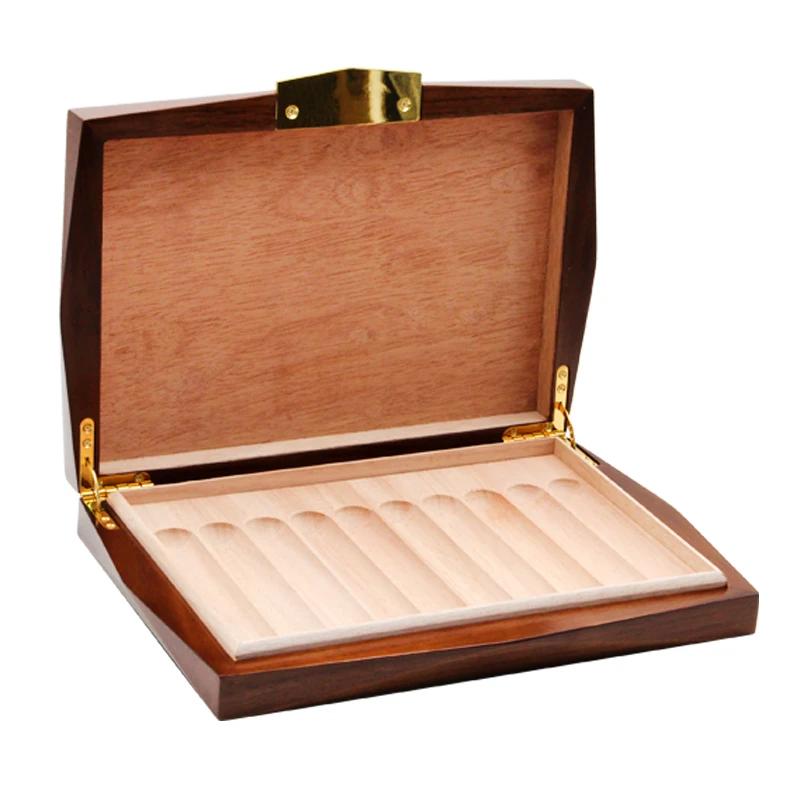 雪松木10支装雪茄盒 便携卡槽盘式蒙特保湿礼盒