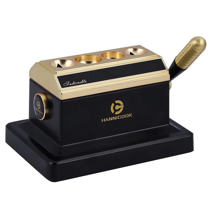 汉尼库克V型雪茄剪不锈钢台式多口径手柄式锋利雪茄剪刀