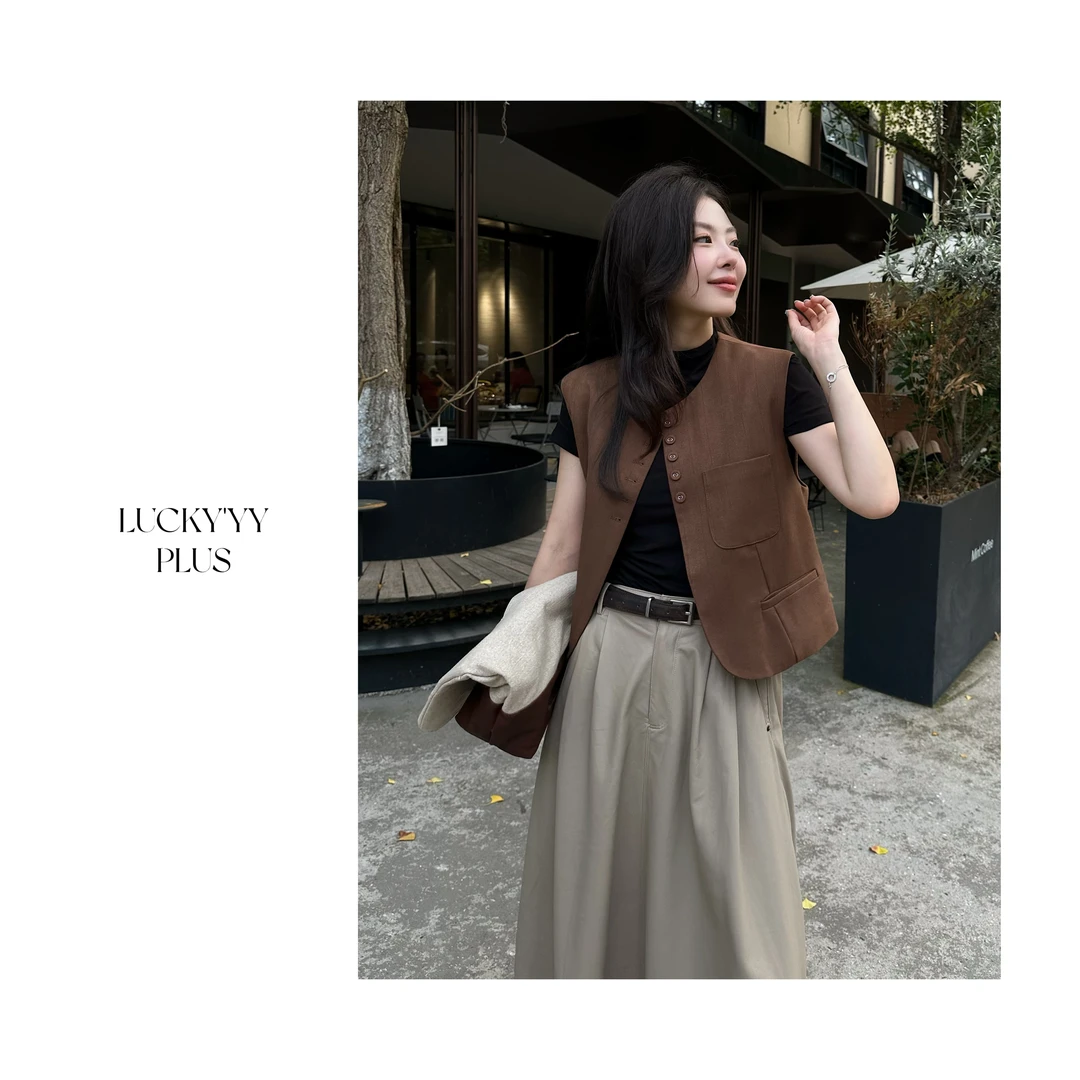 LUCKYYY【像素】百搭马甲舒适百搭小众定制款高品马甲 T0085