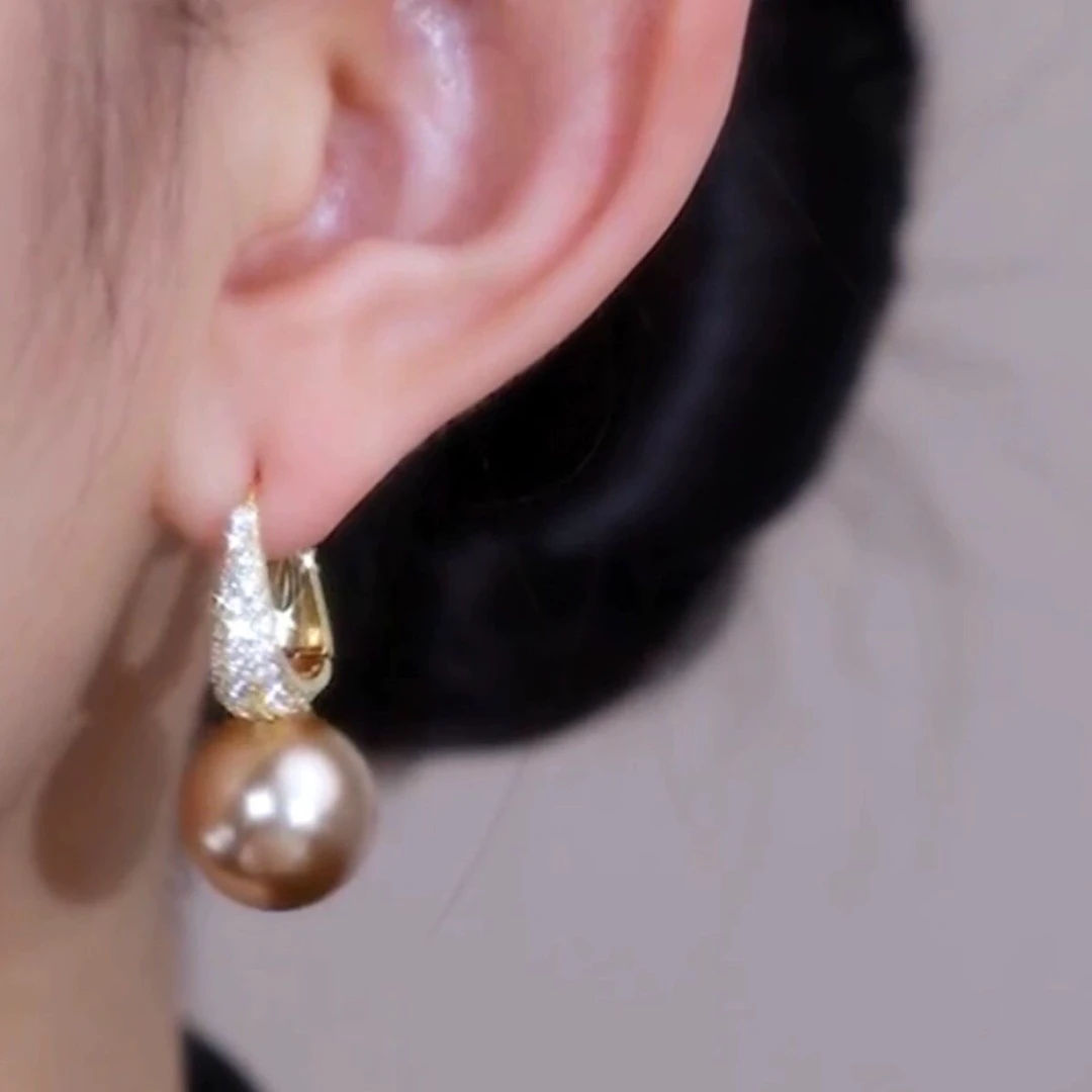 925银针 香槟色精致奢华时尚大气名媛淑女气质新款潮