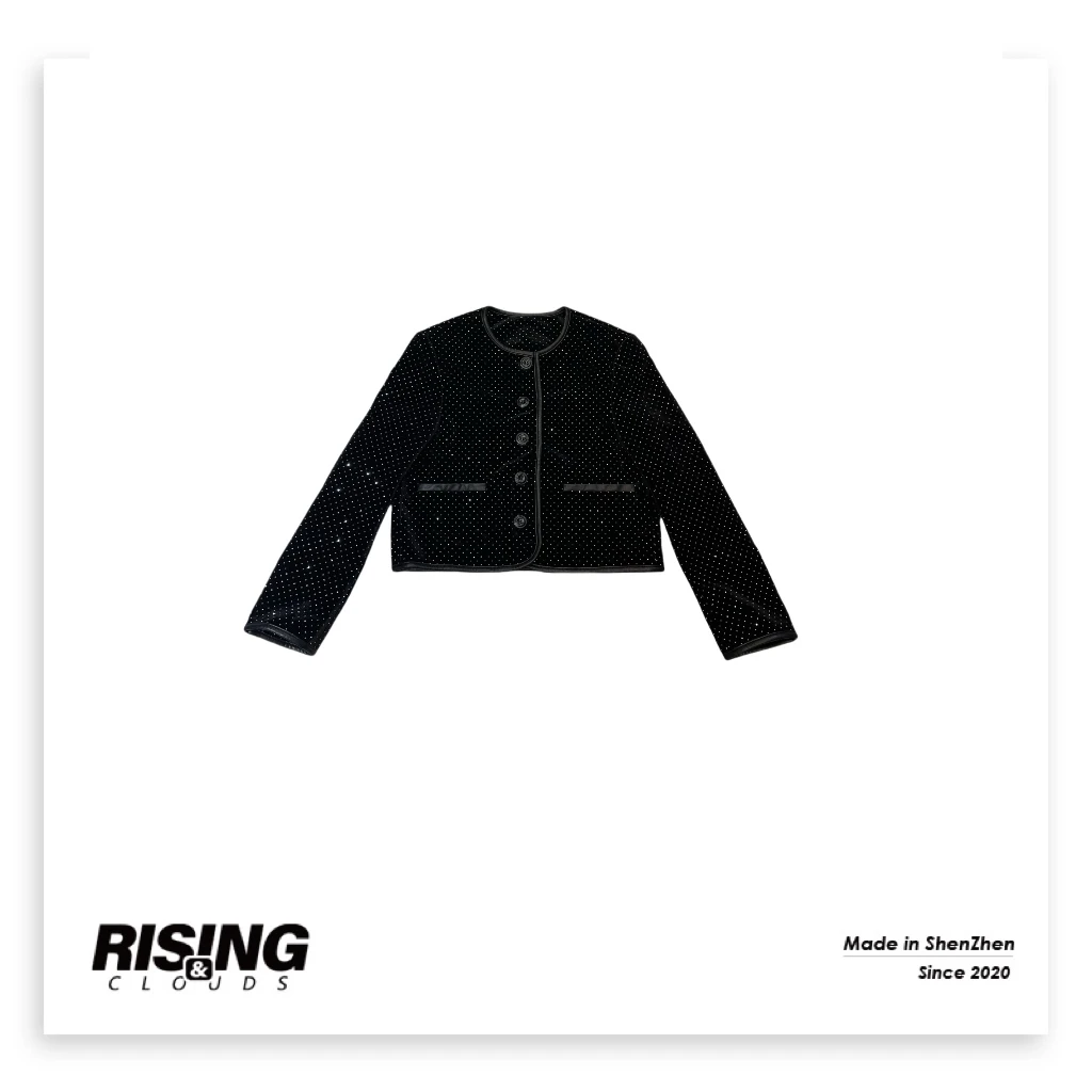 RISING&CLOUDS现【小云姐】深圳尤莱特显瘦时尚满钻短外套080223