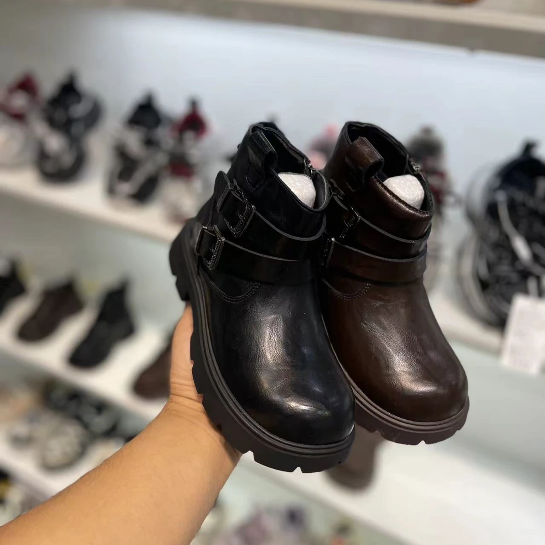 秋季新款 D81507儿童32-37码休闲加绒时尚马丁靴