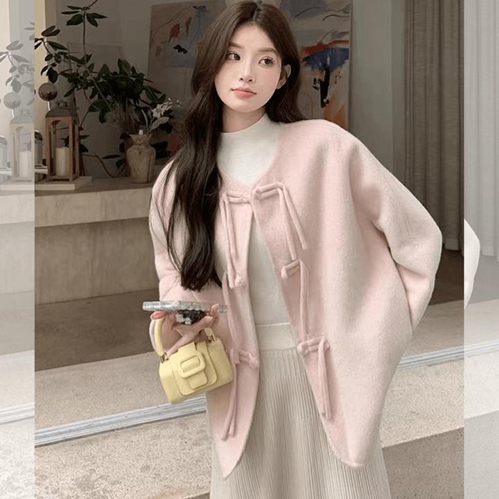 536新中式外套2024秋冬新款国风盘扣设计感时尚慵懒风气质上衣