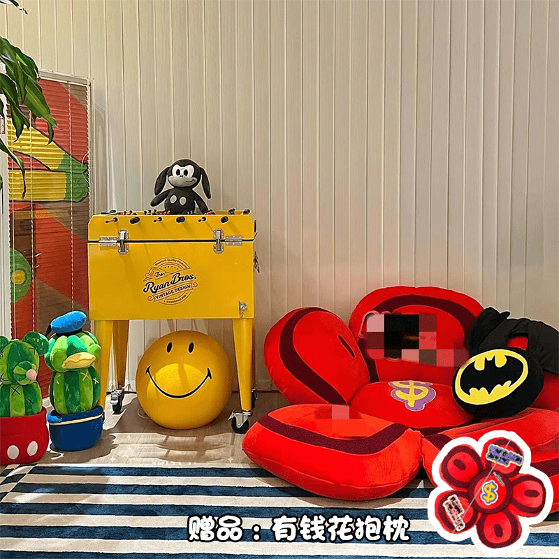 中号可折叠家居软装花瓣造型创意靠枕坐垫直径110