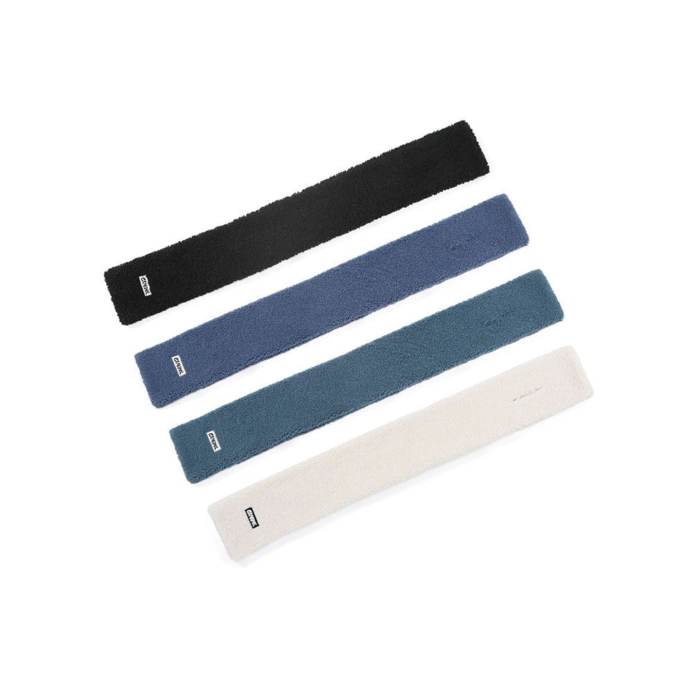 GENANX闪电潮牌围脖简约百搭泰迪绒绣标交叉式时尚围巾潮