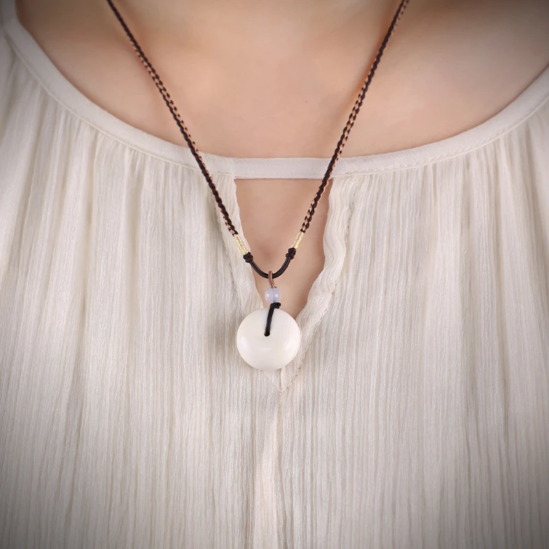 猛犸牙简约面包圈吊坠