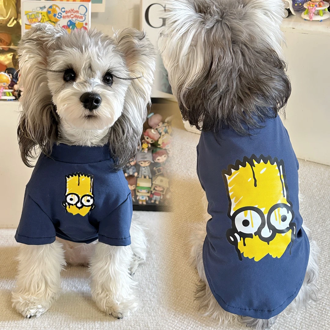 宠物猫狗衣服夏季清凉透气防掉毛空调服 中小大型犬小黄人纯棉T恤