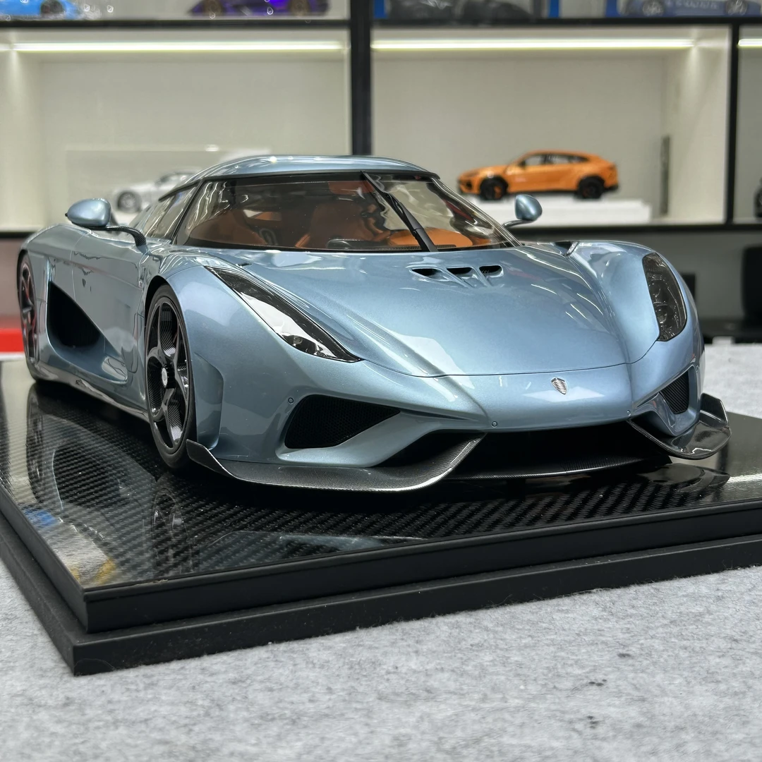 Frontiart柯尼塞格Regera 蔚蓝色限量版仿真树脂汽车模型收藏1 8