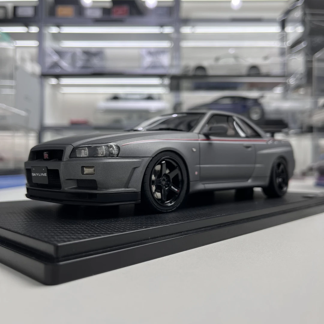 IG日产GTR R34改装宽体Super仿真树脂汽车模型收藏礼品摆件1 18