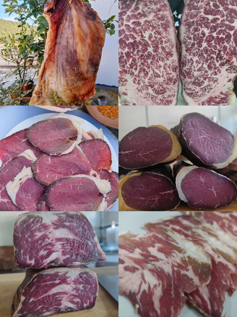 【牛干巴定量1000g】低盐牛后腿干巴，雪花干巴。