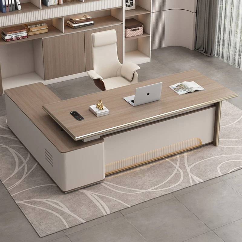 民睿老板桌办公桌椅组合简约现代总裁桌大班台主管电脑桌办公家具