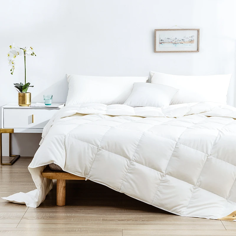 HONREN/鸿润25新款羽绒被90%白鹅绒夏被全棉单双人二合一子母冬被