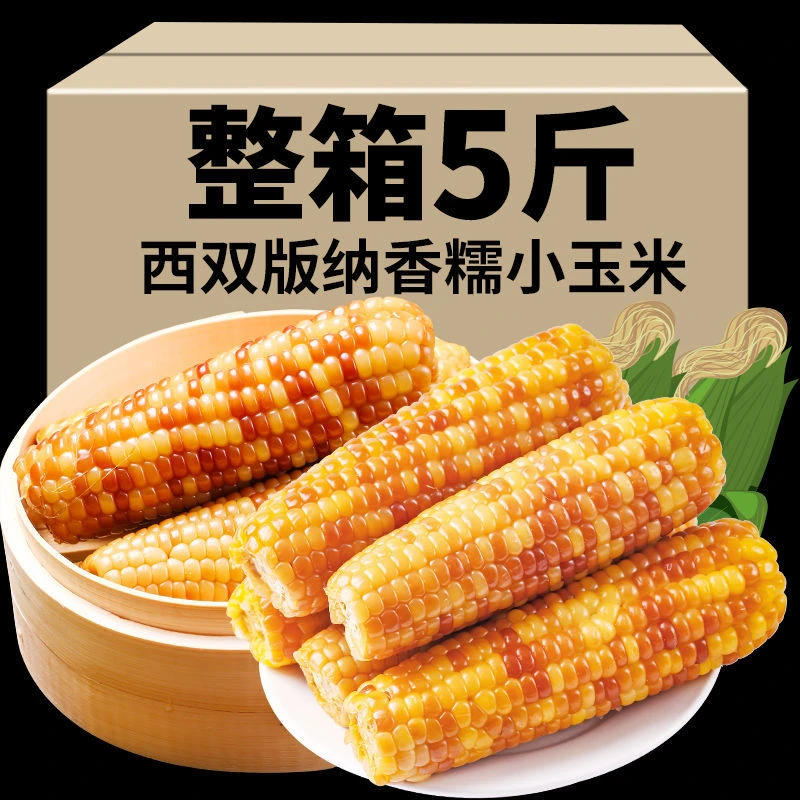 云南西双版纳糯玉米真空包装即食新鲜低脂糯玉米棒小甜糯玉米