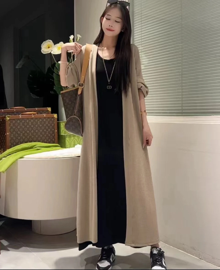 优享丽-秋冬新款两件套外穿连衣裙女休闲设计感时尚宽松套装45160