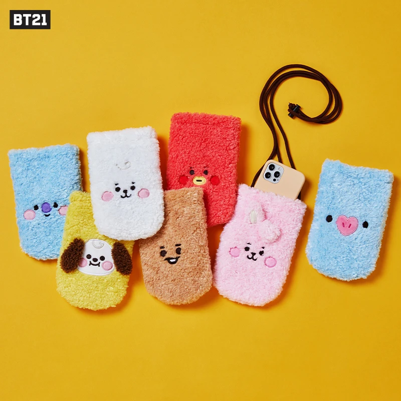 BT21 BABY手机斜挎包 毛绒 LINE FRIENDS