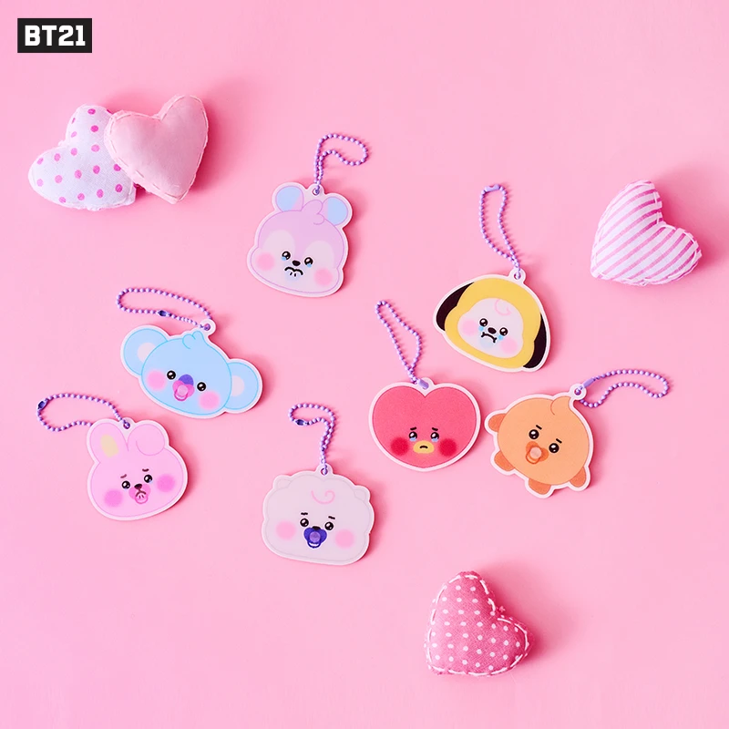 BT21NEW BORN系列亚克力钥匙扣光栅变换挂件LINE FRIENDS