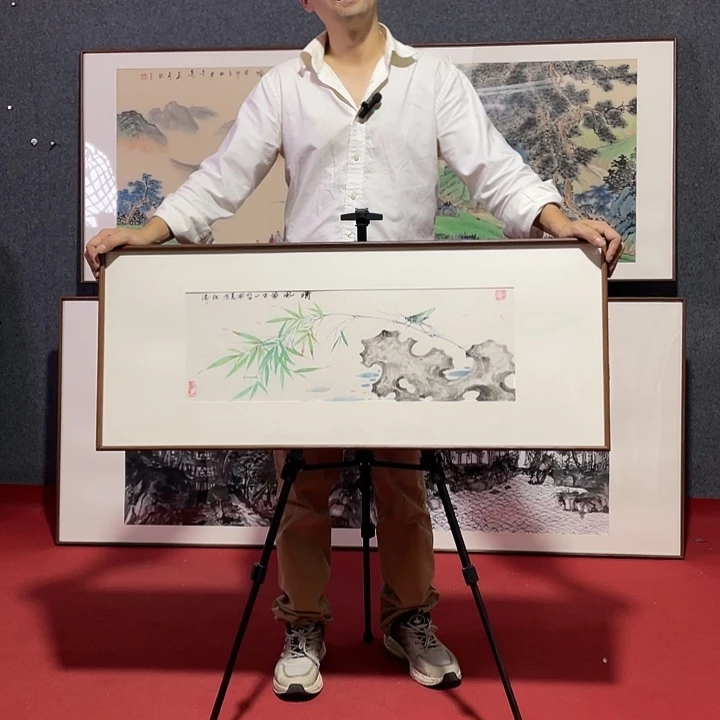 绘画手绘作品带框发货