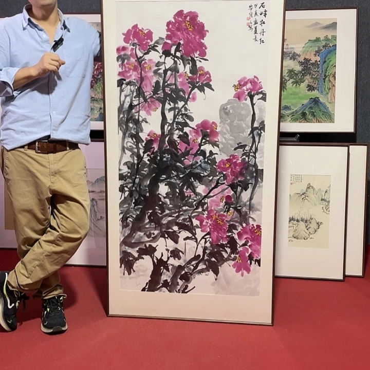 绘画纯手绘画带框