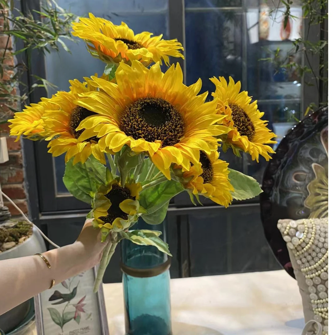 【仿真花向日葵】客厅餐桌酒店插花摆设假花仿真绿植花束家居装饰