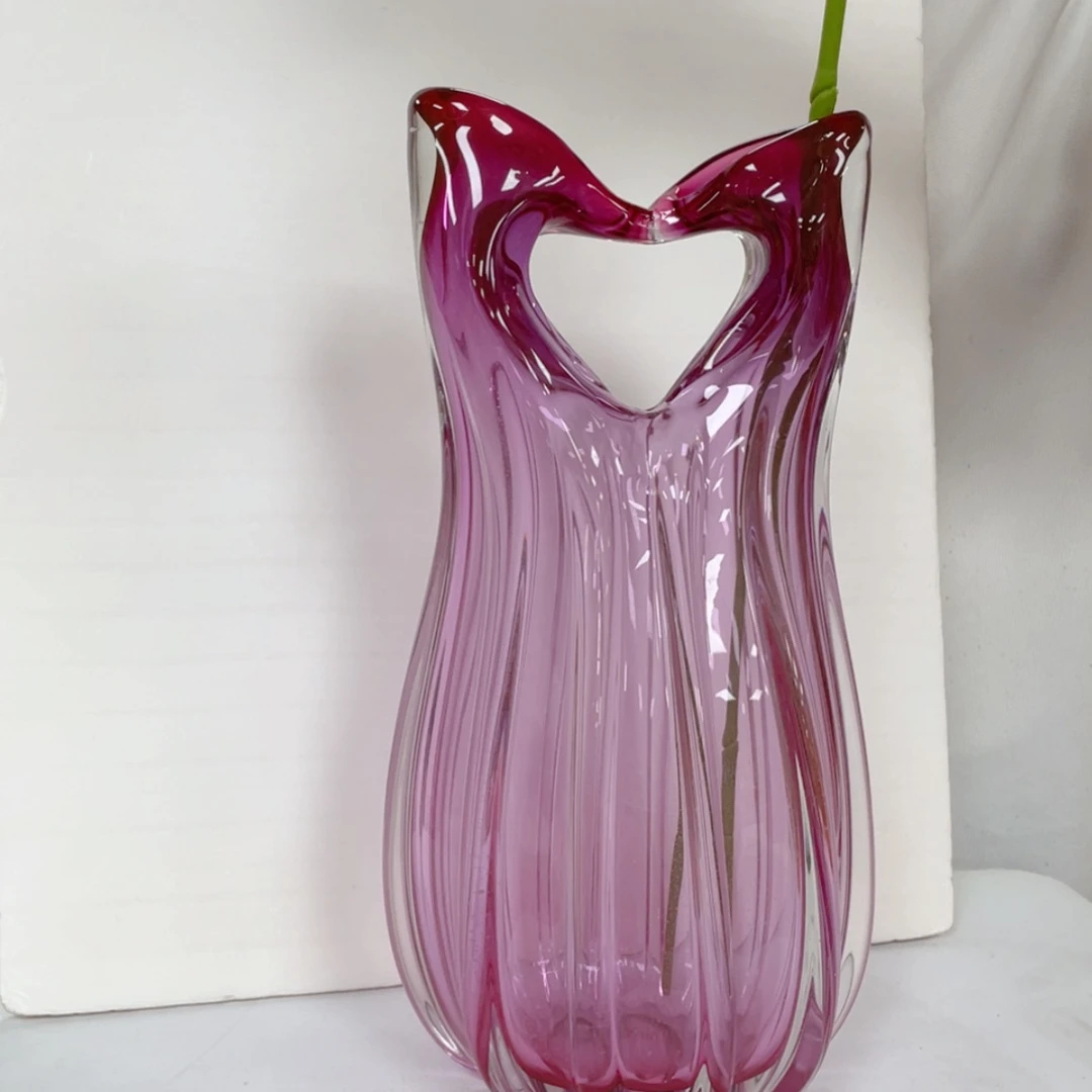 【闪购商品】手工艺术花瓶果盘摆件 高35