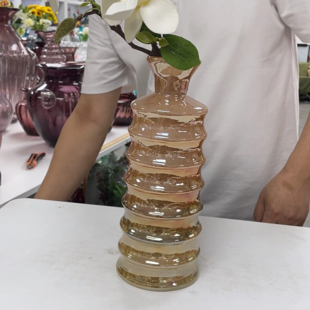 【闪购商品】手工艺术花瓶果盘摆件 高27