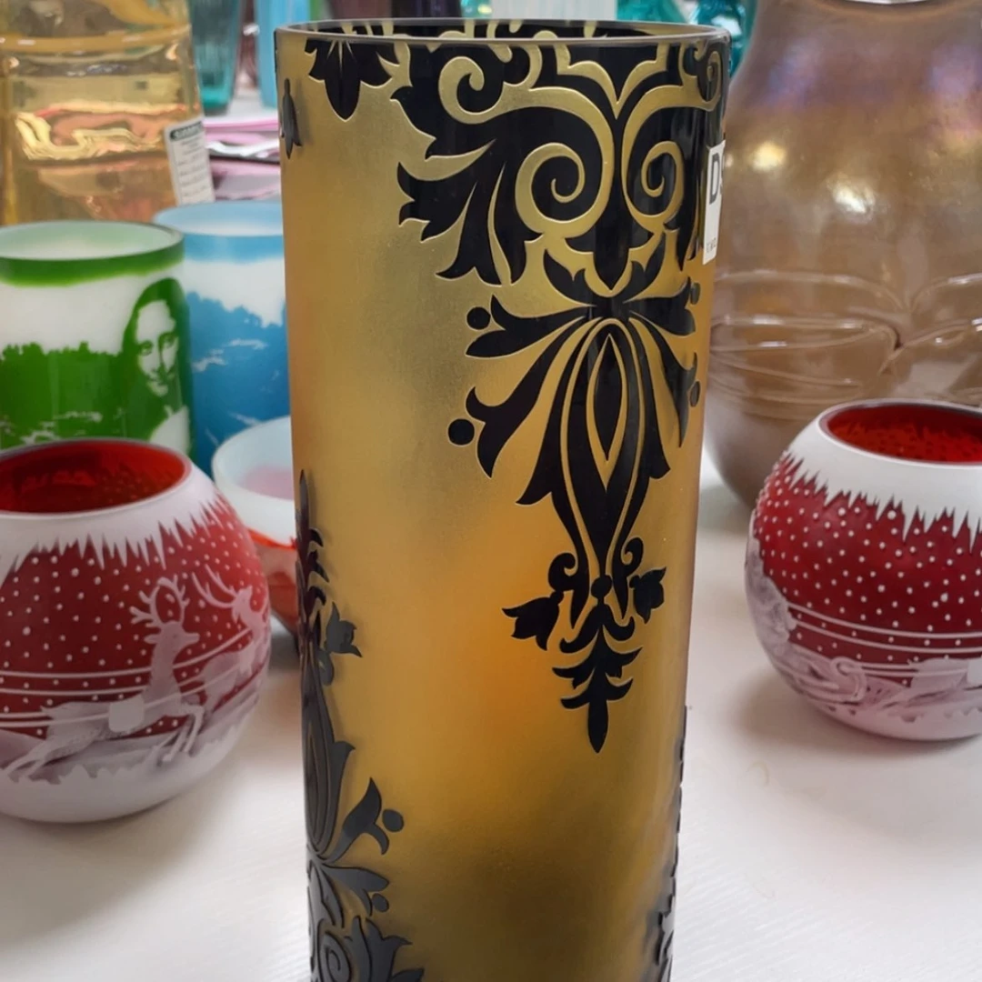 【闪购商品】手工艺术花瓶果盘摆件 高31.5