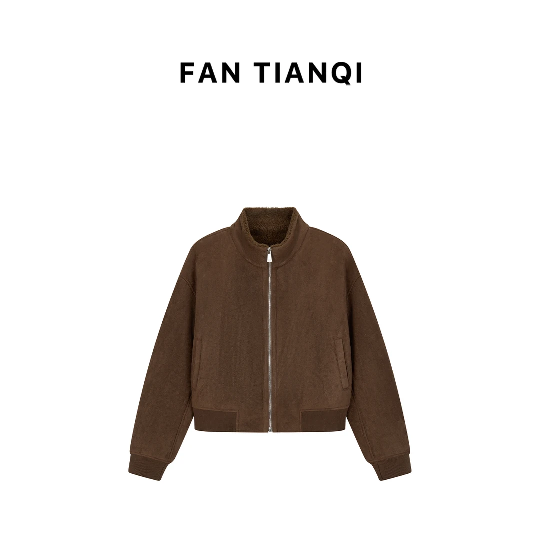 范天奇/FAN TIANQI【诺丁山下】皮毛一体绒毛夹克外套FJOT41109