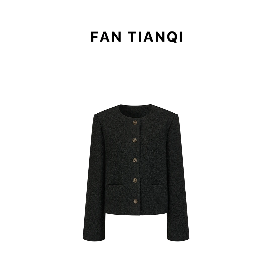 范天奇/FAN TIANQI【圈圈绒】绒感圈圈毛呢小香外套FJOT410073