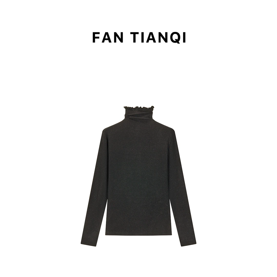 范天奇/FAN TIANQI【冬日星河】 双面磨毛德绒撒银打底衫FYTE41139