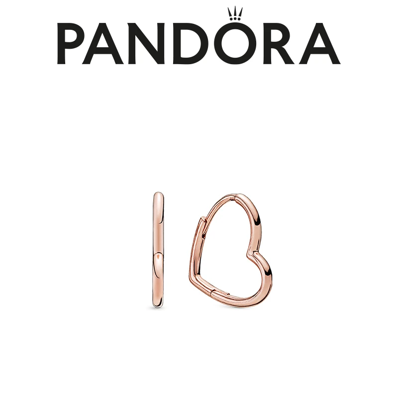 PANDORA/潘多拉银制品 爱心百搭不对称心形耳环