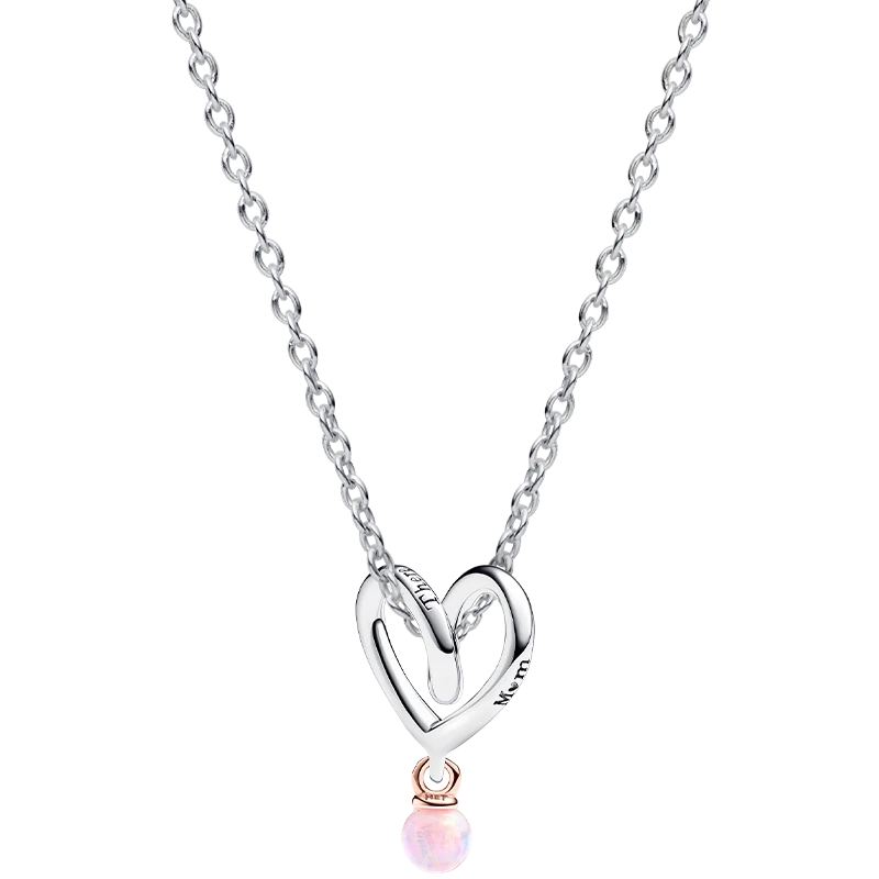 PANDORA/潘多拉 链子925银 挚爱之心项链套装气质时尚百搭感恩礼