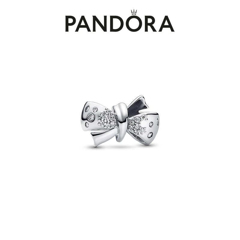 PANDORA/潘多拉 链子925银 闪耀蝴蝶结串饰甜美小众设计高级感