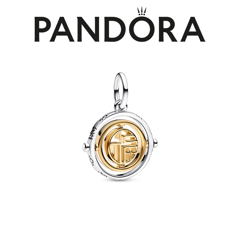 PANDORA/潘多拉 吊坠925银 福牌圆形好运福到吊饰欧若精灵风
