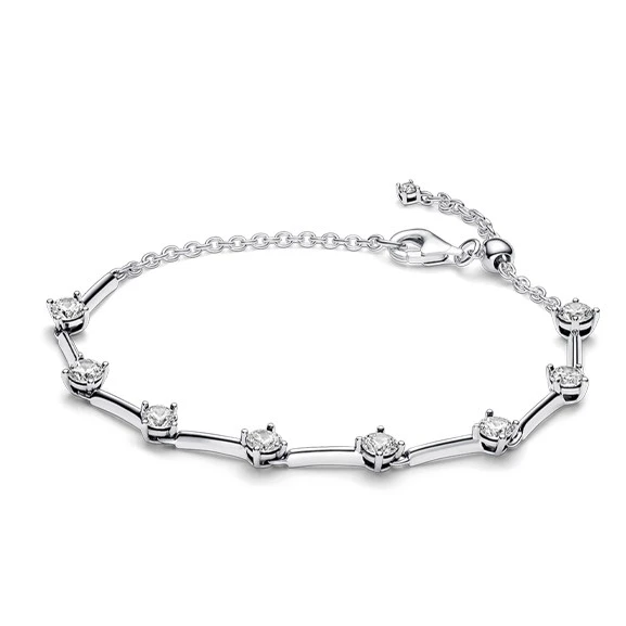 PANDORA/潘多拉 925银手链 闪耀竹节手链百搭简约欧若精灵风