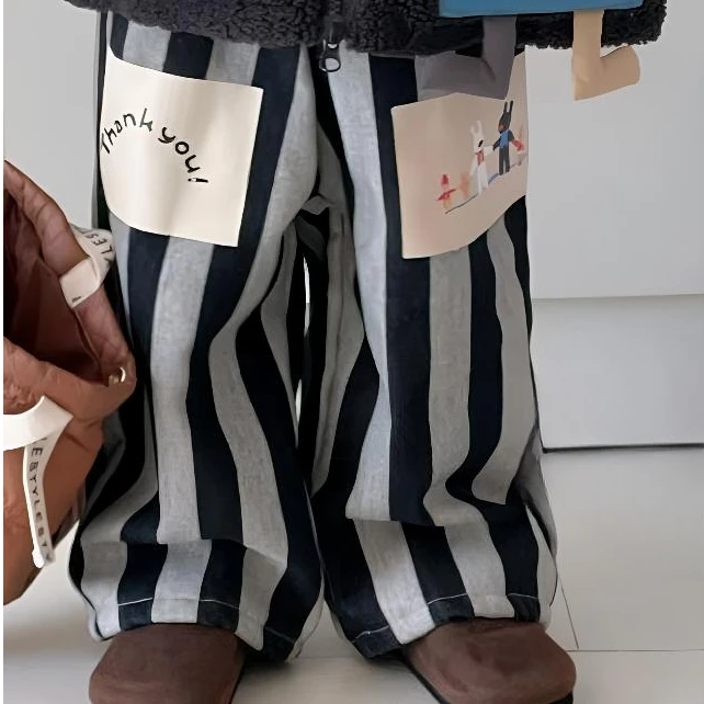 u2024深秋冬季新款长裤 男童加绒加厚韩版百搭长裤