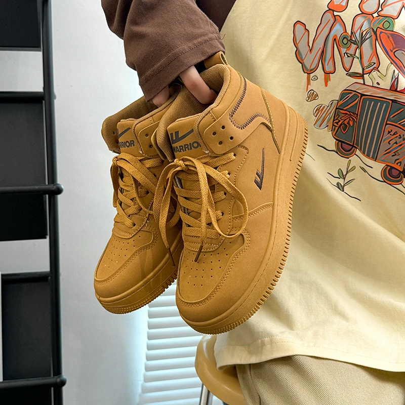 回力高帮厚底板鞋子男款学生秋冬季爆款情侣百搭小白鞋休闲女加绒