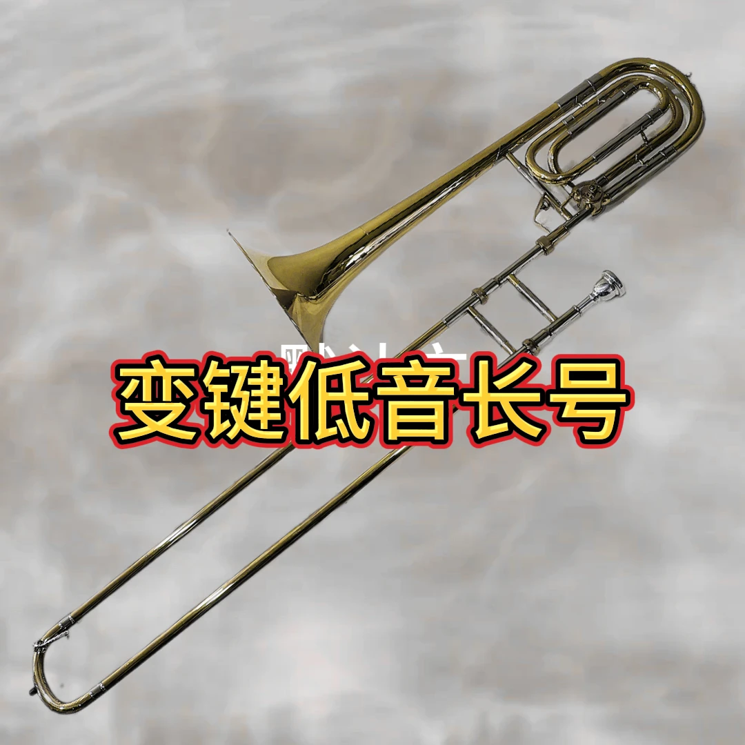 MIDI专业低音长号降B/F调变键铜镍双色漆金演出考级高端低音长号
