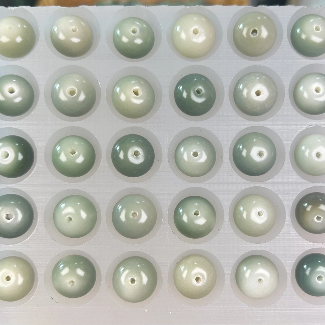 【年底大促】青灯 13mm苹果珠菩提阴皮玉化料散珠DIY