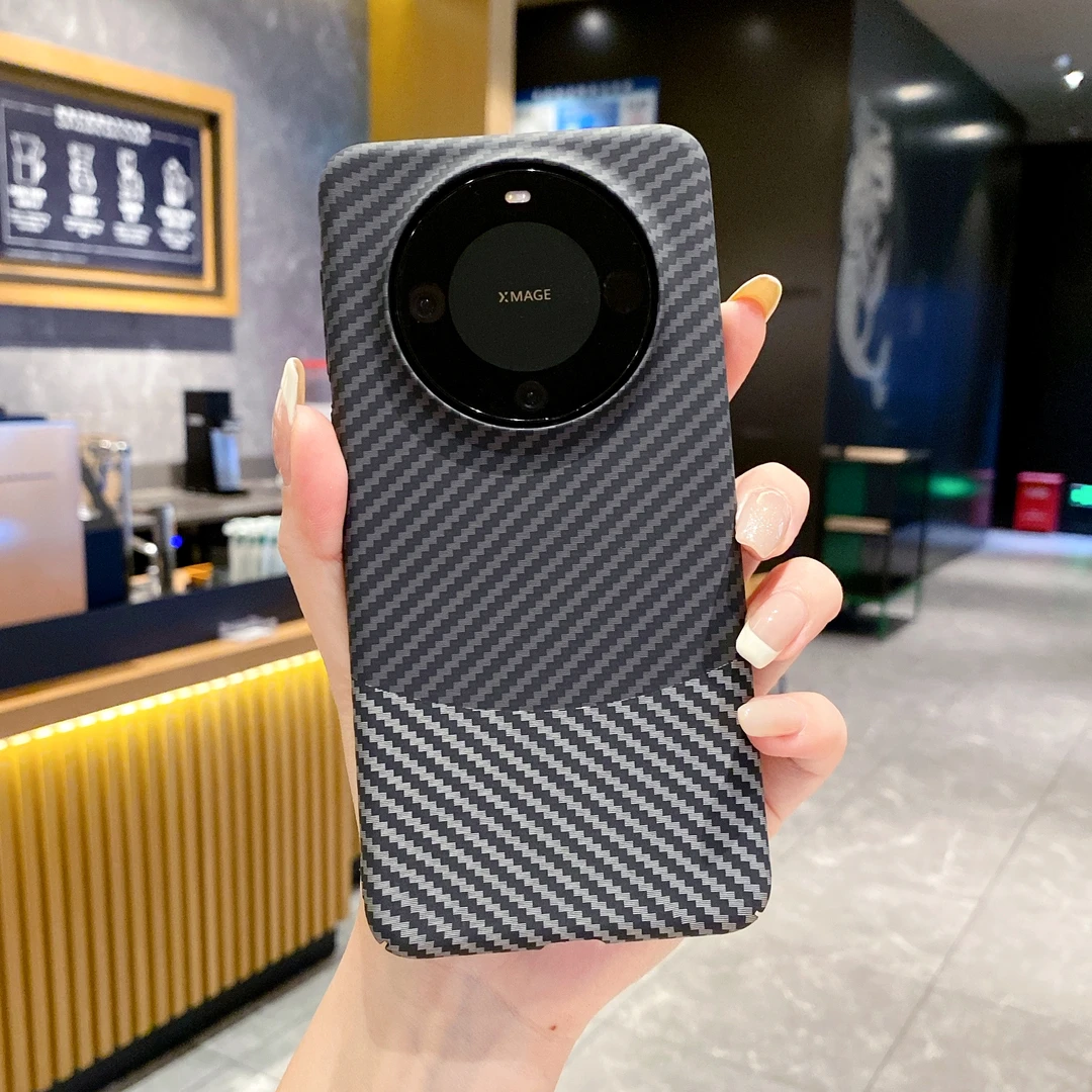 羽唯适用于华为mate60pro手机壳碳纤Mate50/40/30保护套时尚