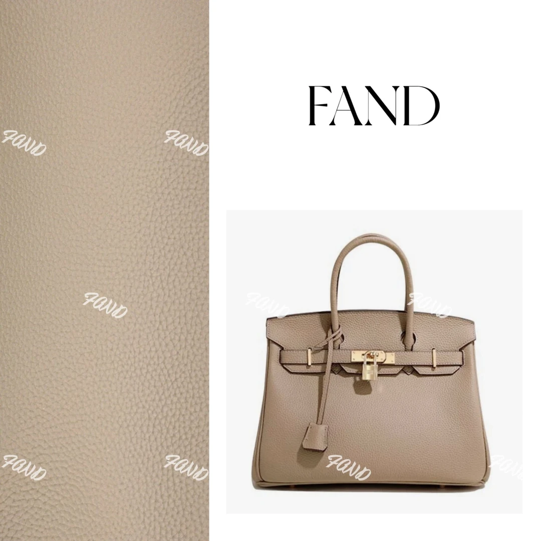 FAND 真皮手工女包 轻奢贵妇铂金包30CM 267-BK30大象灰