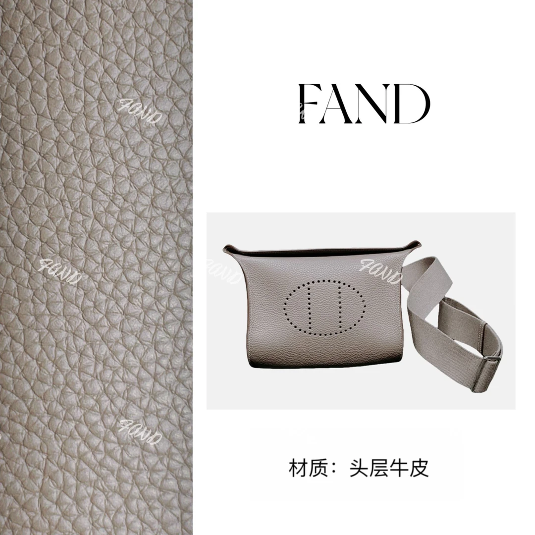 FAND 真皮手工女包 通用伊芙琳胸包 264-YFL卡其色