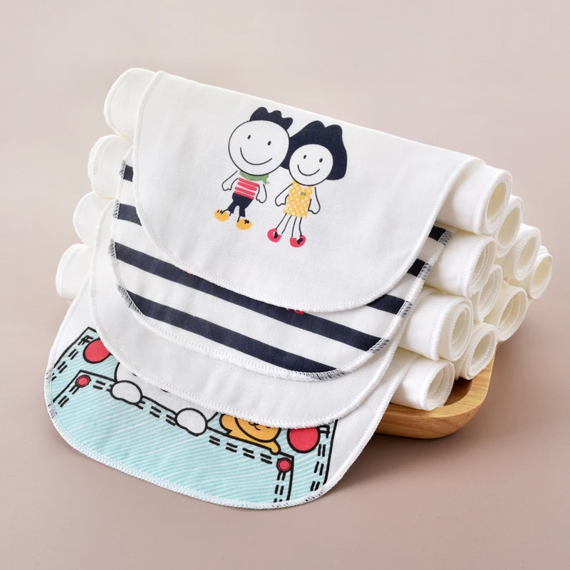 儿童吸汗巾4层棉纱幼儿园宝宝隔汗巾婴儿垫背巾止汗大号男童女童