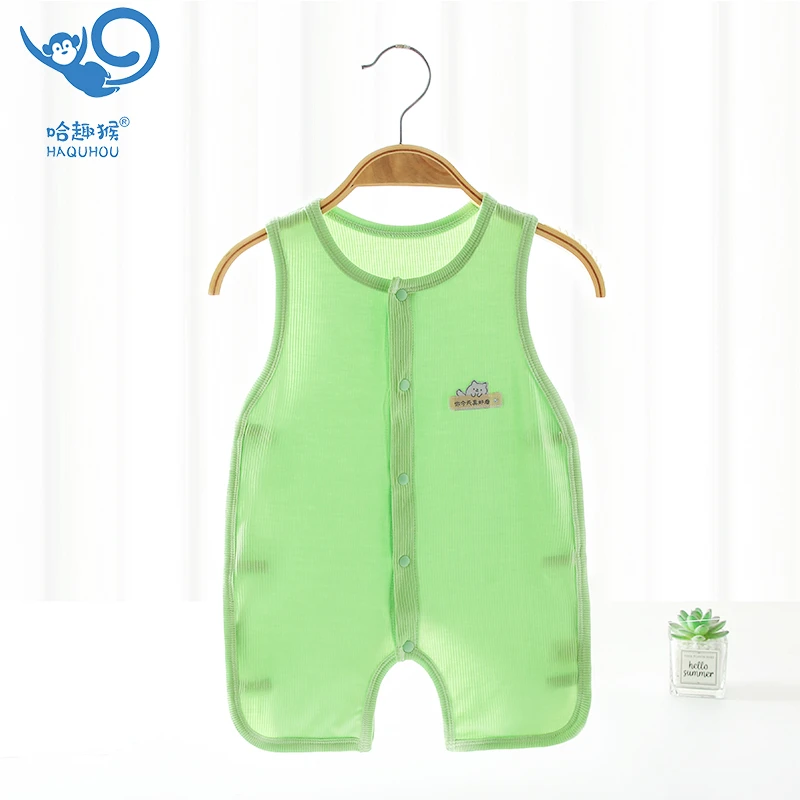 婴儿夏季薄款连体衣宝宝琵琶衣超薄透气新生儿幼儿优可丝爬服衣服