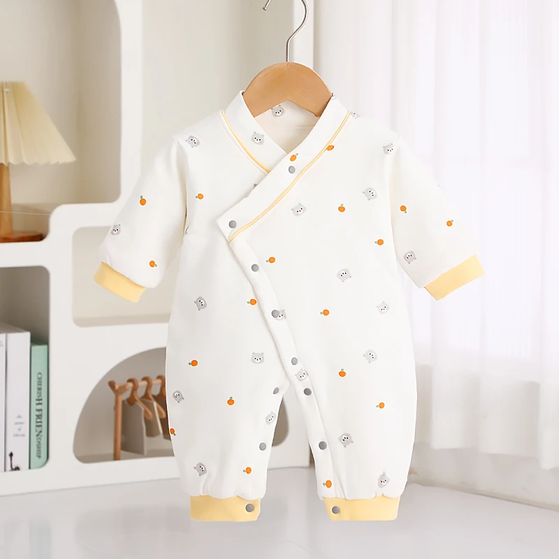 【80克断码清版】0-3个月新生儿衣服宝宝连体衣婴儿纯棉加厚哈衣