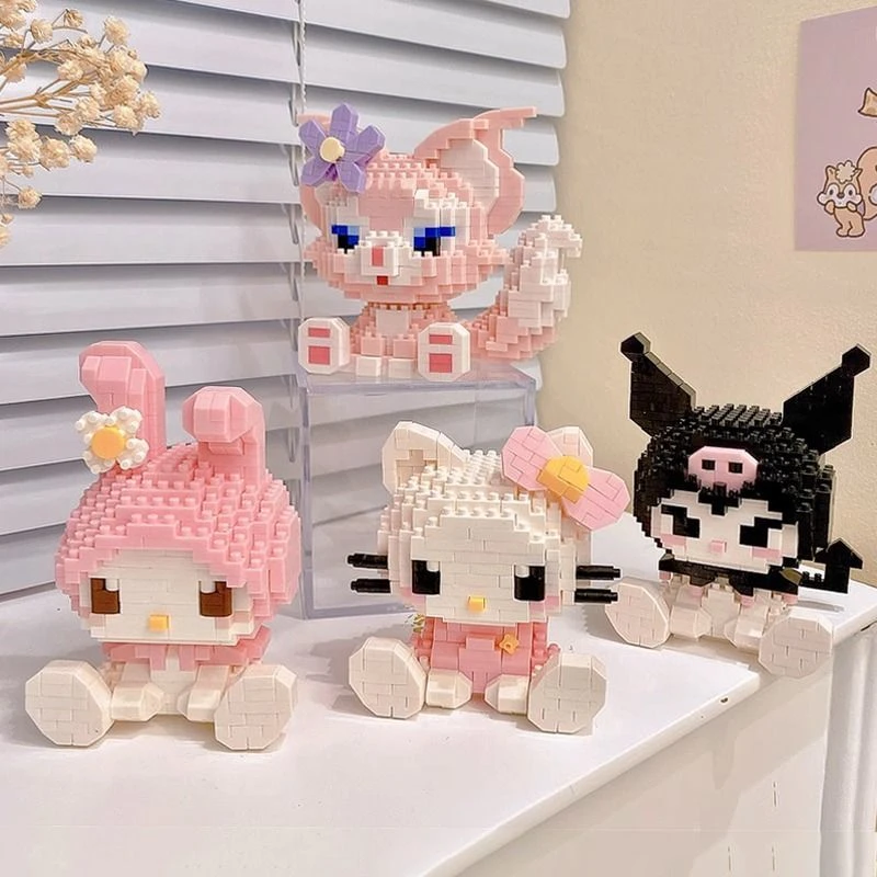 【小扬哥】微小颗粒hellokitty凯蒂猫库洛米益智拼装玩具女孩子兼