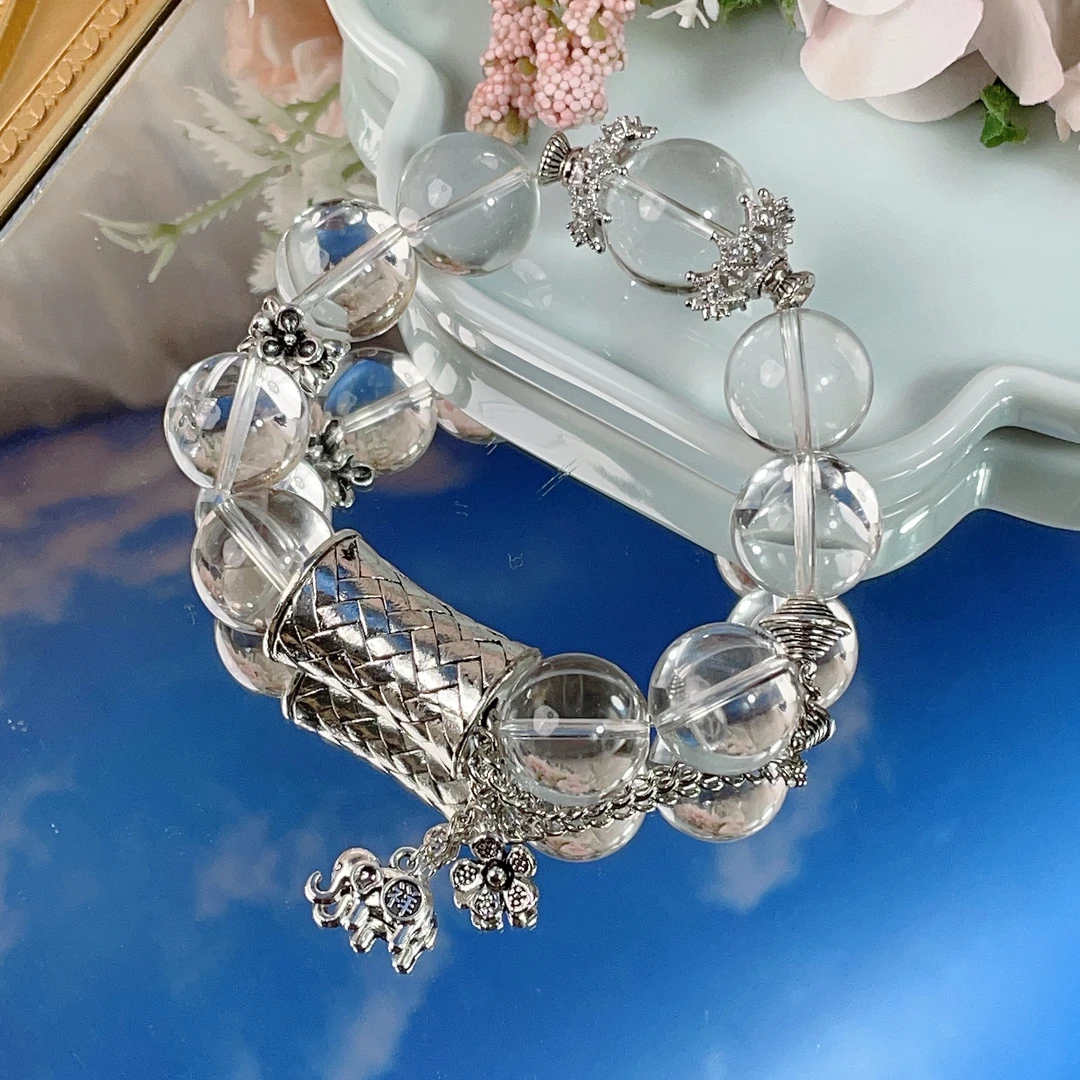 （白开水）天然净体白水晶大珠16m轻奢时尚女士手串W2238